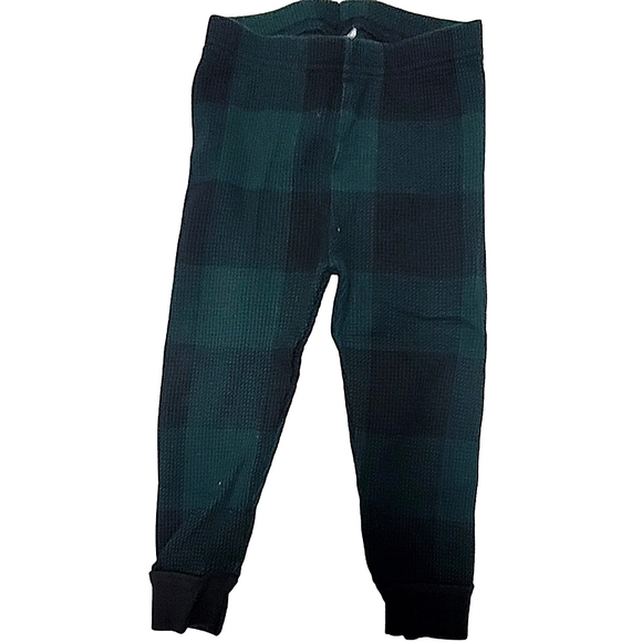 The Children's Place Green & Black Plaid Christmas Cotton Pjs size 12-18 mos - Picture 7 of 10